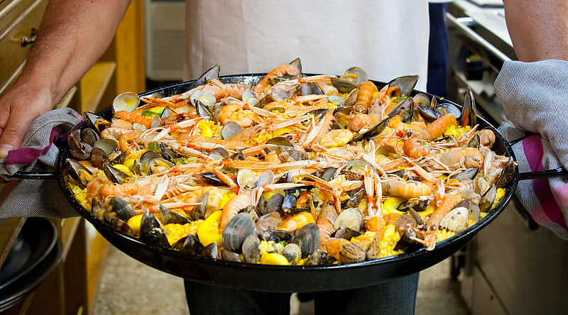 Traditional Spanish paella