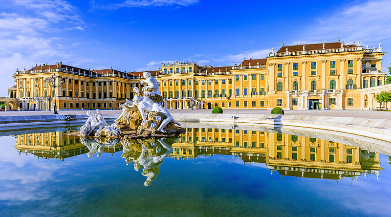 Schonbrunn-Palace in Vienna, Austria.