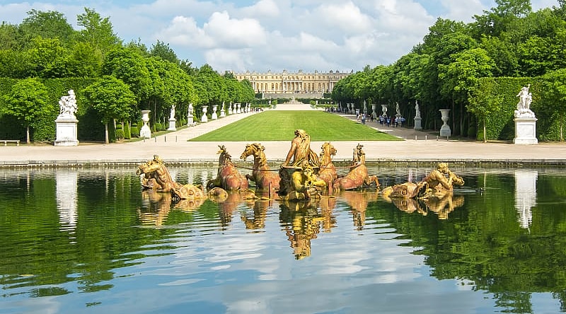 Apollo fountain in the Versailles Gardens, France