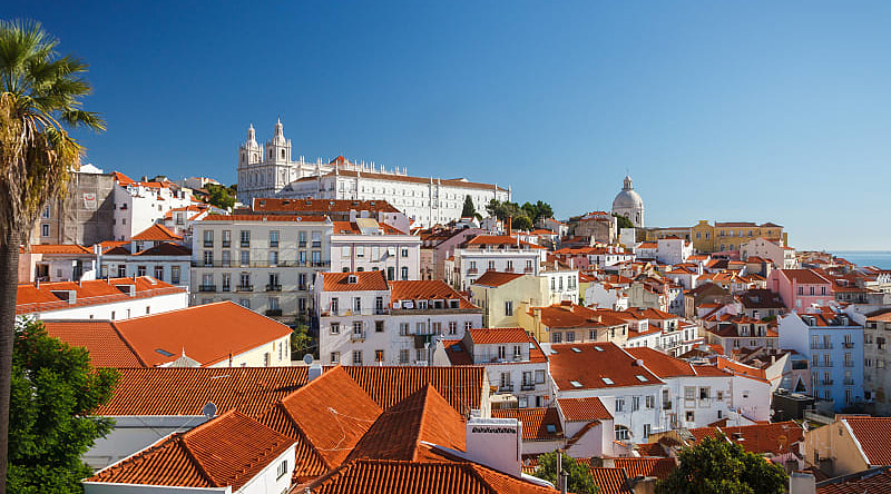 View of the old quarter of Alfama, Lisbon's Moorish past