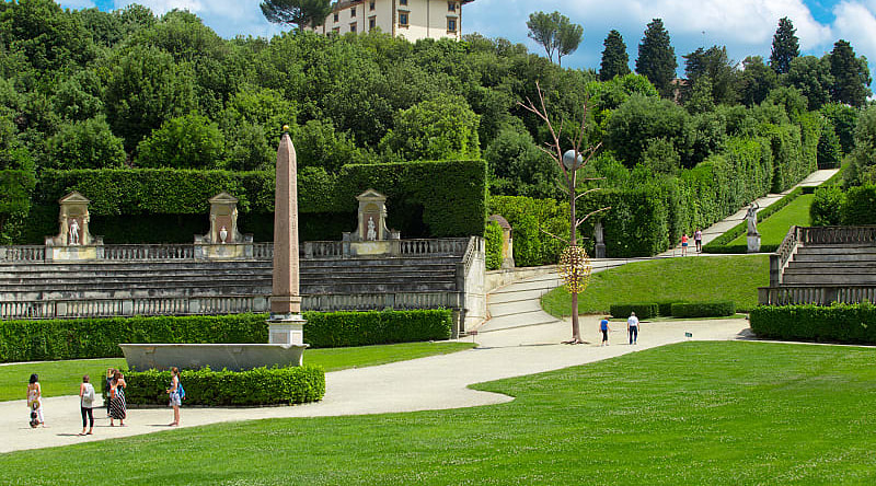 Boboli Gardens Park in Florence, Italy