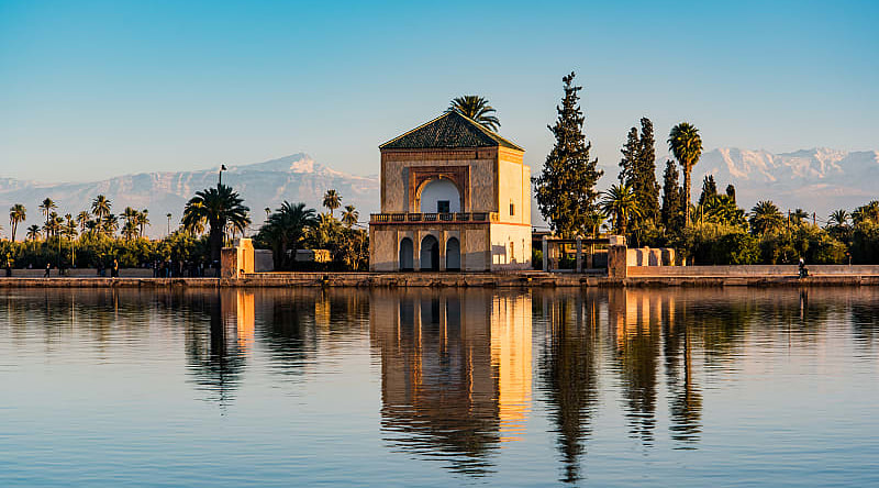 Saadian Pavilion Menara in Marrakech, Morocco