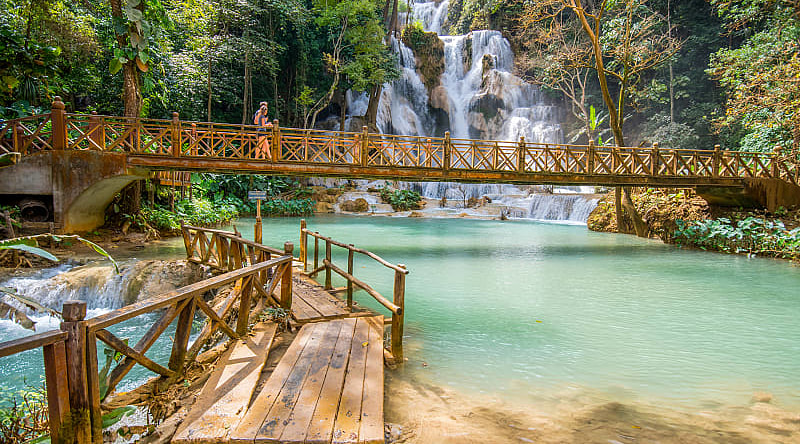 Kuang Si waterfall in Luang Prabang, Laos