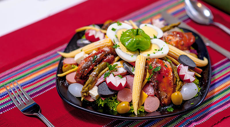 Traditional Guatemalan fiambre dish