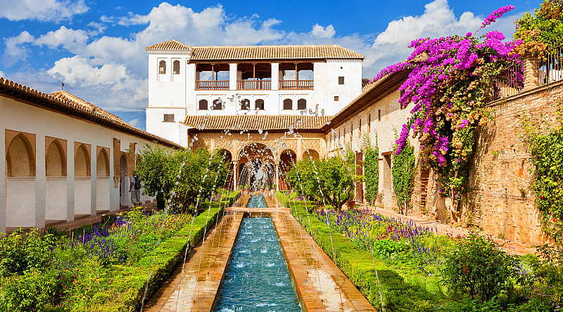 The Generalife, UNESCO World Heritage Site in Granada