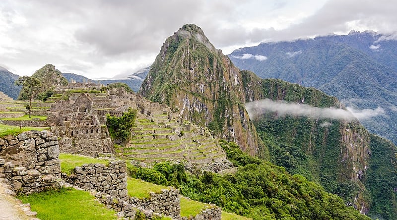 The great Inca city of Machu Picchu in Peru