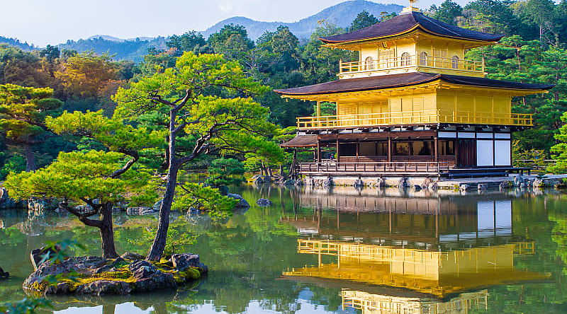 Kinkaku-Ji Golden Pavilion in Kyoto, Japan