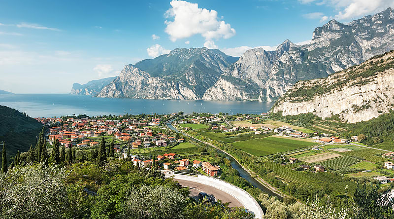 Panoramic view of Lake Garda, Italy