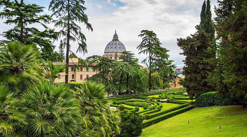 Vatican Gardens in Rome, Italy