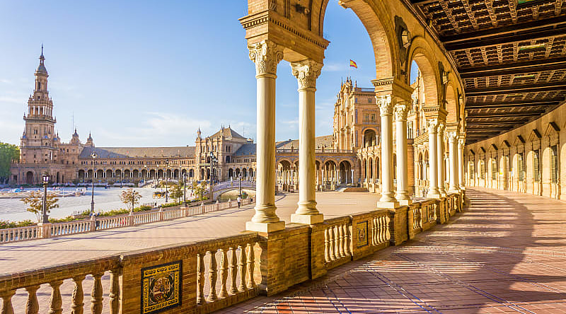 Plaza de España in Seville, Spain