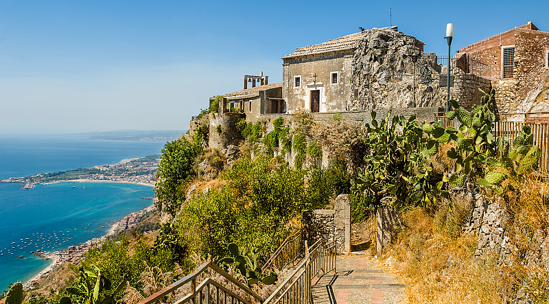 Medieval church of the city of Taormina. Sicily, Italy