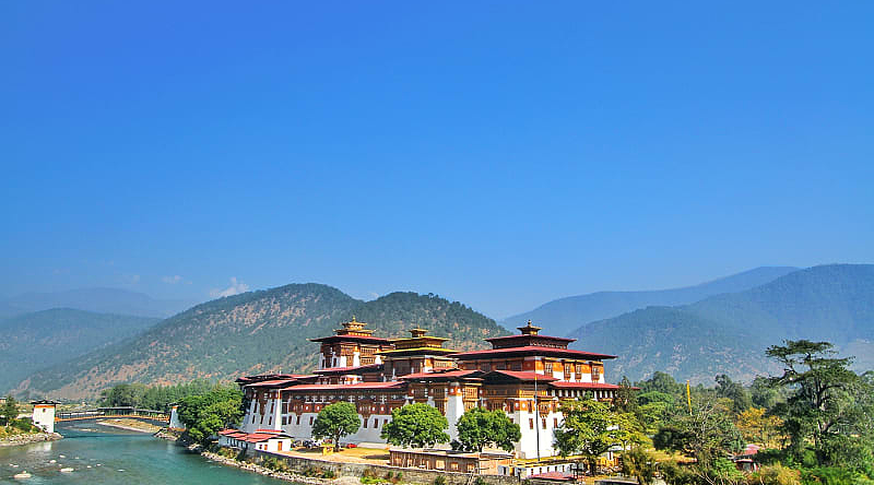 View of Punakha Dzong Monastery, Bhutan