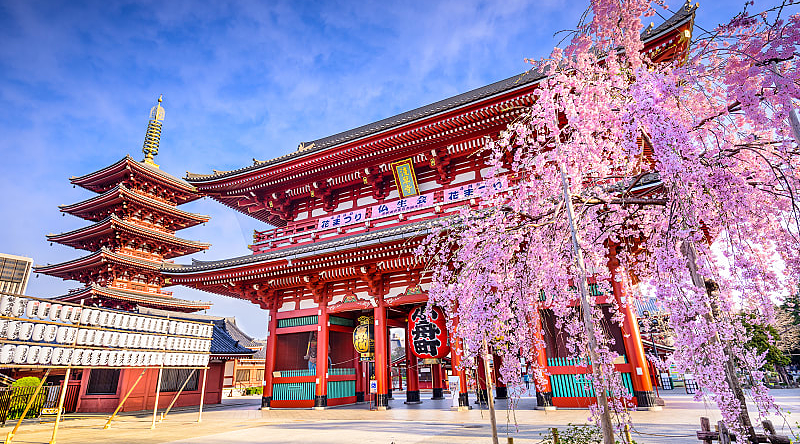 Sensoji Temple in Asakusa, Tokyo, Japan.