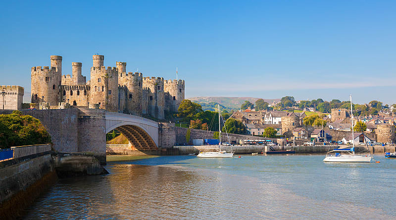 Conwy Castle, UNESCO World Heritage Site, in Wales, United Kingdom