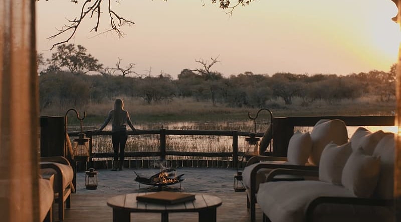 Luxury camp in Botswana
