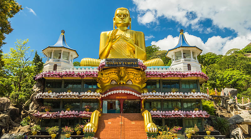The Golden Temple in Dambulla, Sri Lanka