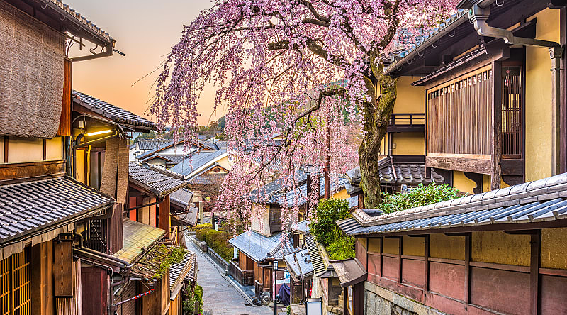 Higashiyama distirct in Kyoto, Japan
