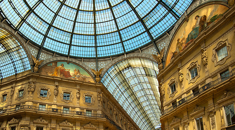 Shop in the luxury boutiques of Galleria Vittorio Emanuele II, Milan.