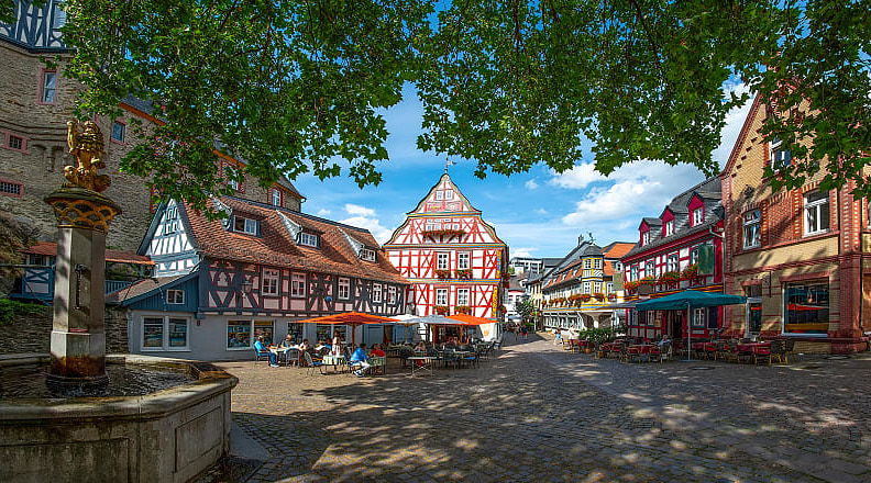 German village in the Rheingau region of Germany