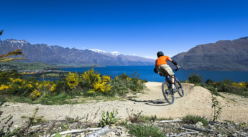 Mountain biking in Queenstown, New Zealand