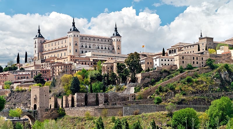 Old town Alcazar in Toledo, Spain