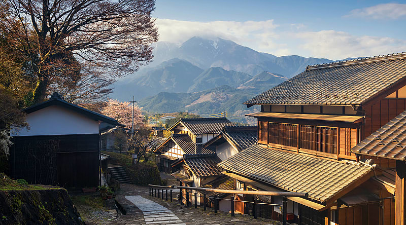 Visit Magome, a postal town on the Nakasendo Trail known as the Road Through the Mountains.