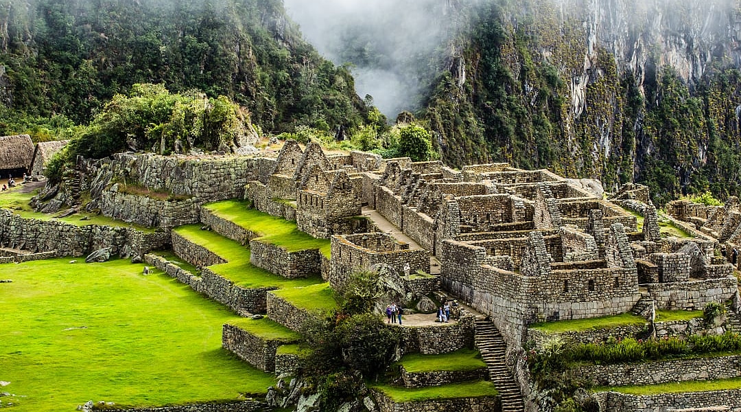 View of the ancient city of Machu Picchu in Peru