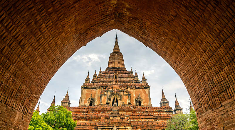 The Bagan temples of Burma in Myanmar