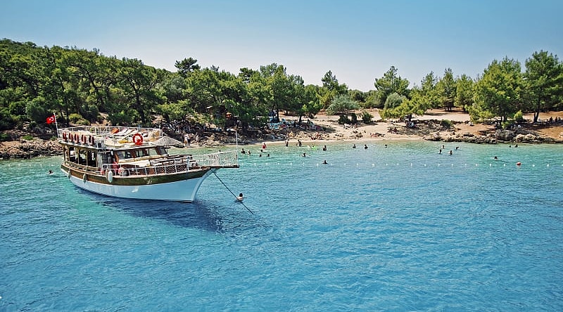 Tropical paradise island in Turkey