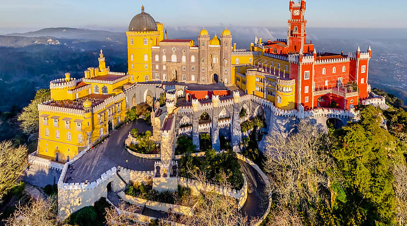 Fairy palace Pena, romantic castle in Sintra, Portugal