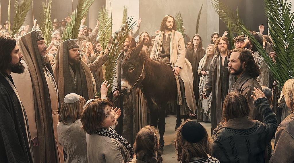 Jesus enters Jerusalem during The Passion Play in Oberammergau, Germany