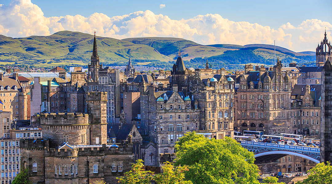 View of Edinburgh in Scotland