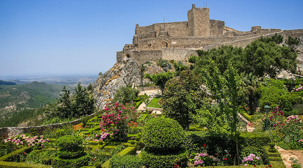 Medieval Castelo de Marvão and gardens in Marvão, Portugal