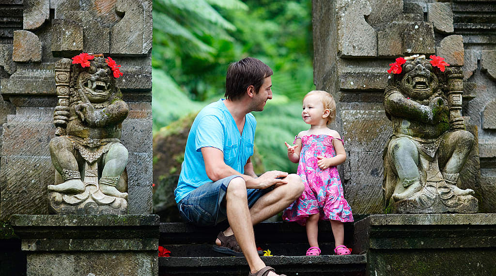 Father and daughter in Bali