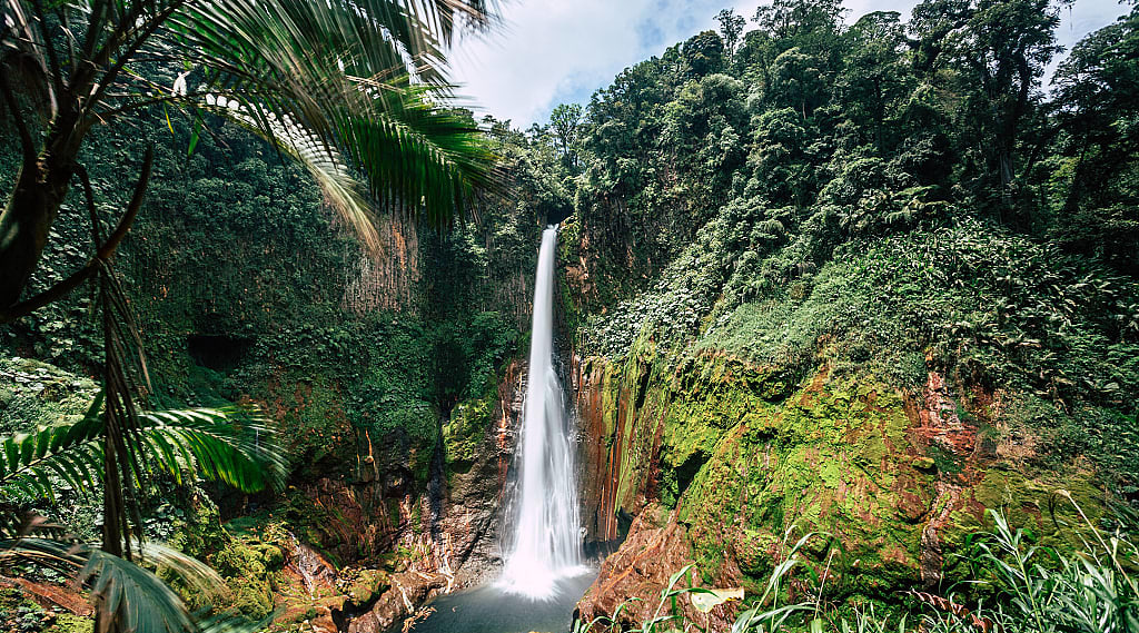 Catarata del Toro waterfall in the Central Valley, Costa Rica