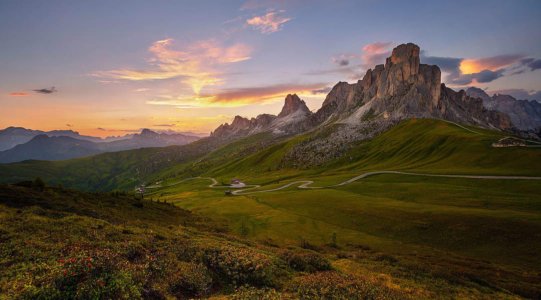 The Giau Pass in the Dolomites in the province of Belluno in Italy