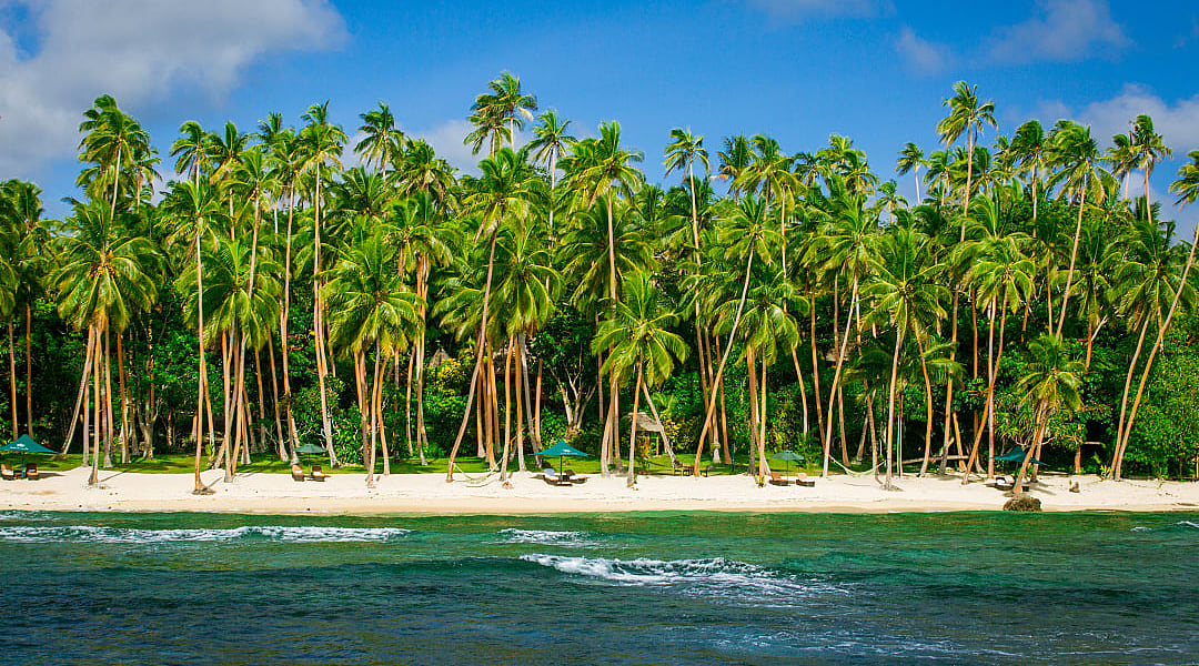 Namale Private Beach on Vanua Levu island, Fiji. Photo courtesy of Namale Resort & Spa