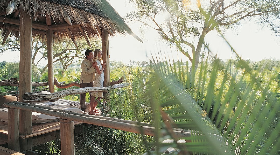Couple at a luxury resort in Botswana.