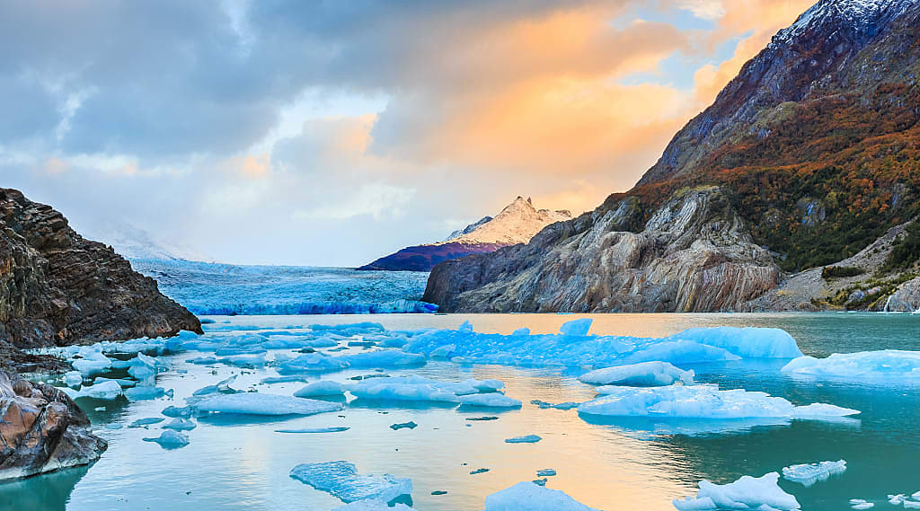 Grey Glacier in Torres del Paine National Park, Chile