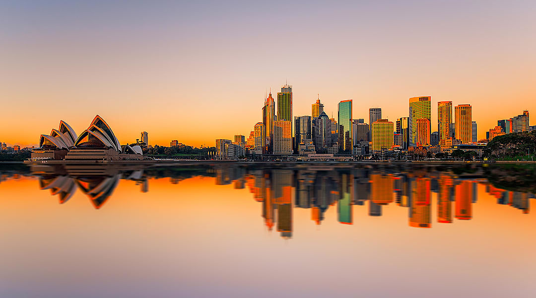 Sydney at sunset in Australia