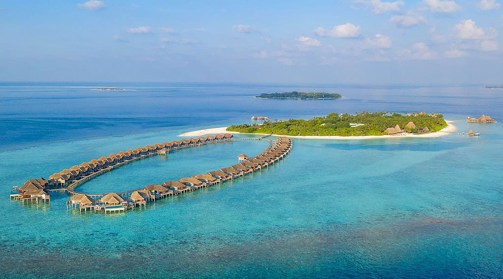 Luxury over water villas in Baa Atoll, Maldives