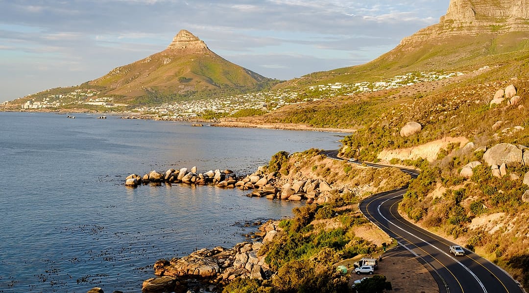 Chapman's Peak scenic drive along the Cape Peninsula near Cape Town, South Africa