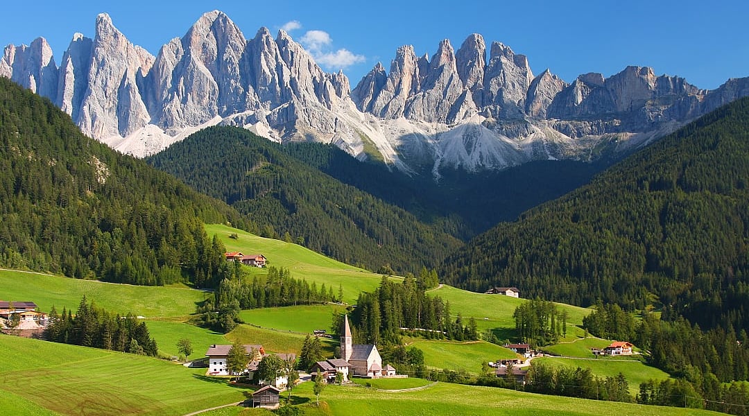 The Dolomites in the European Alps in Italy