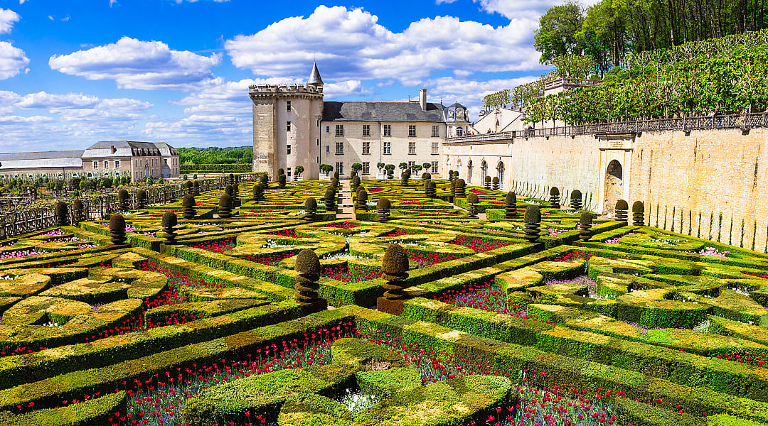 Villandry Castle in Loire Valley in France