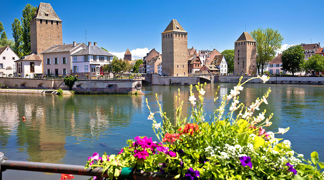 Traditional Alsatian village in France