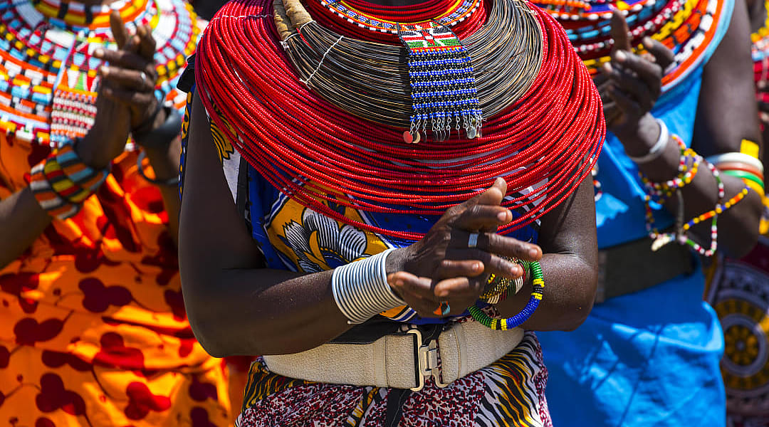 Samburu people in Samburu National Park, Kenya