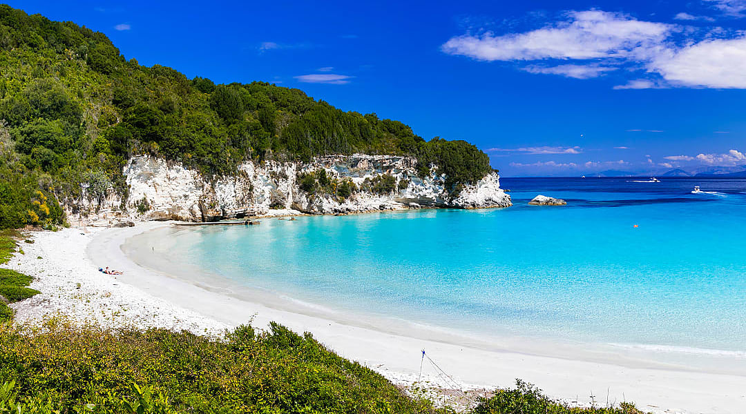 Paralia Voutoumi Beach on Antipaxos Island in Greece