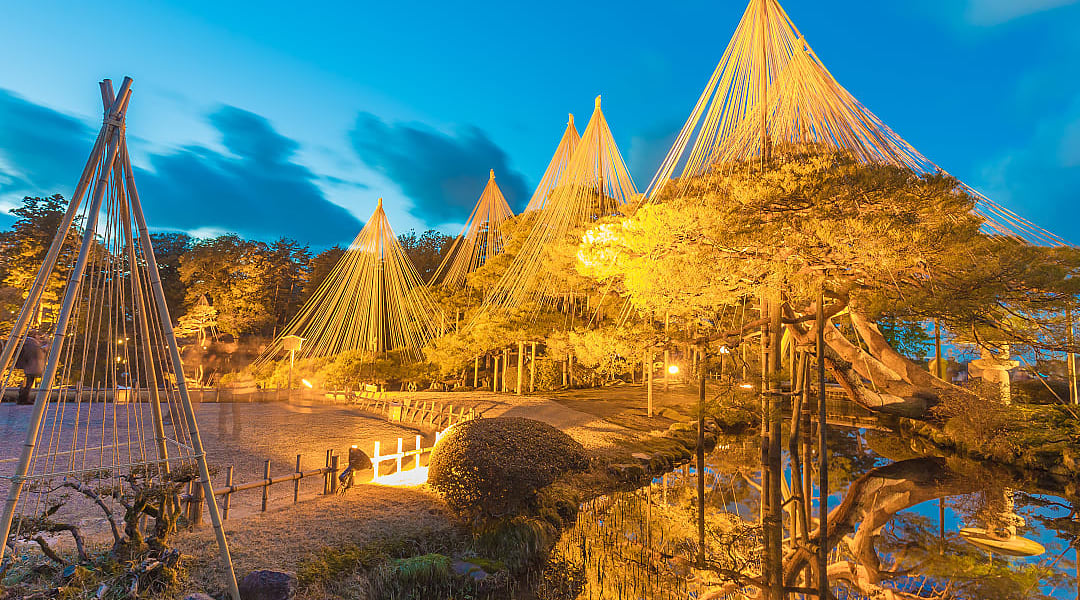 Kenrokuen Garden in Kanazawa, Japan