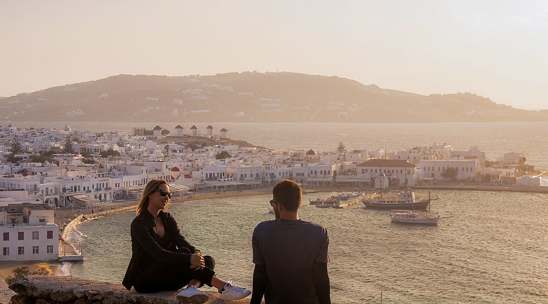Couple in Mykonos.