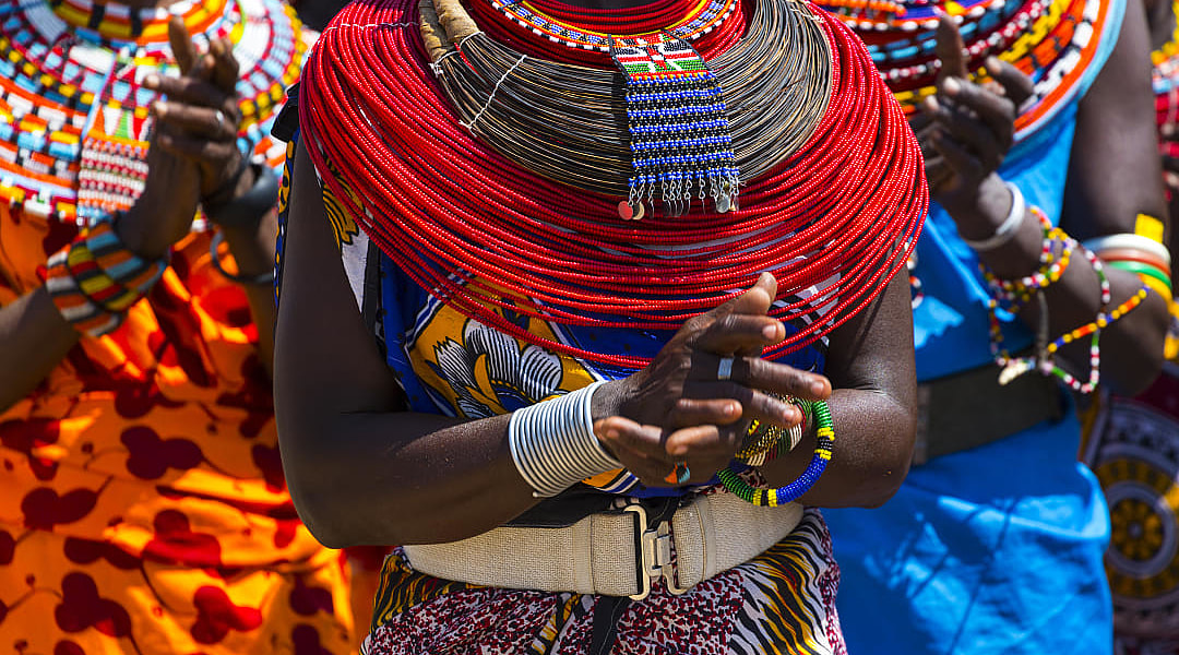 Samburu people in Samburu National Park, Kenya
